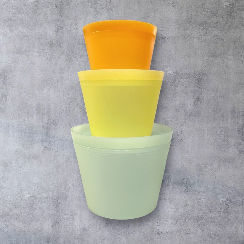 RARE Philippe Starck Target Nesting Bowls,Set of 3 · Frosted Color Plastic